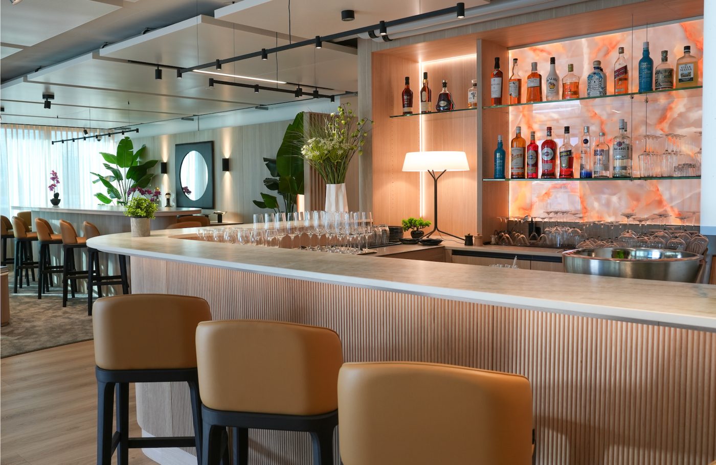Le bar et l'espace privatisable